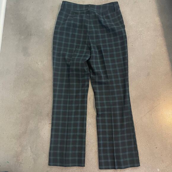 Urban Outfitters Green red plaid academia high rise ankle trouser womens 4 pants - Picture 3 of 8